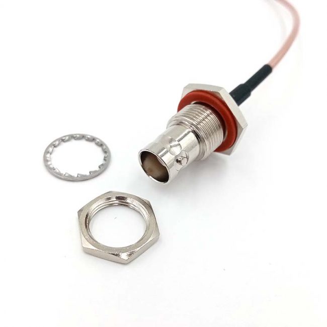 BNC母头转MCX公头弯头接RG316