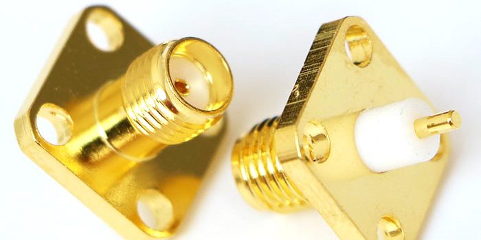 SMA母头4孔面板连接器